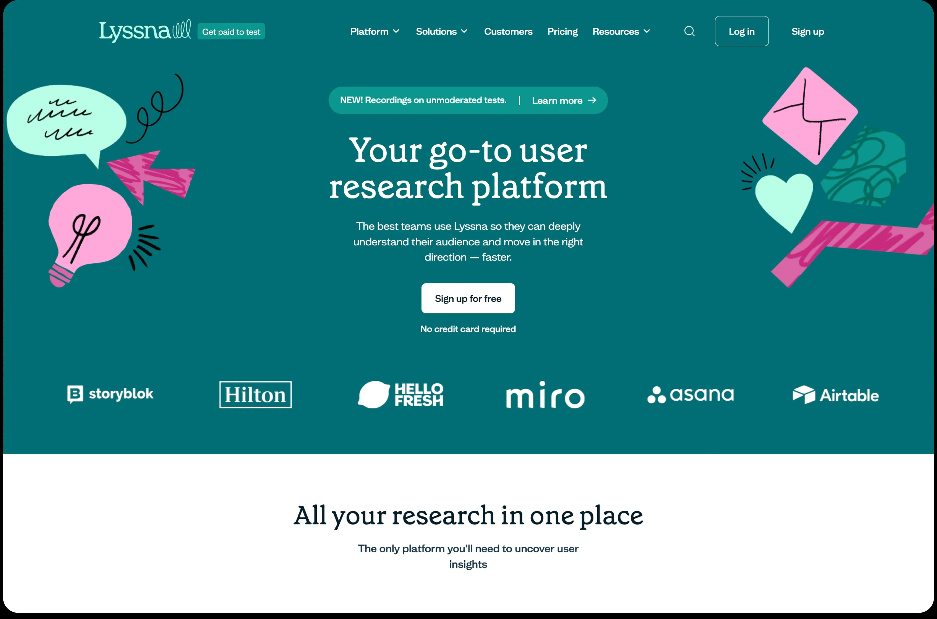 Lyssna homepage