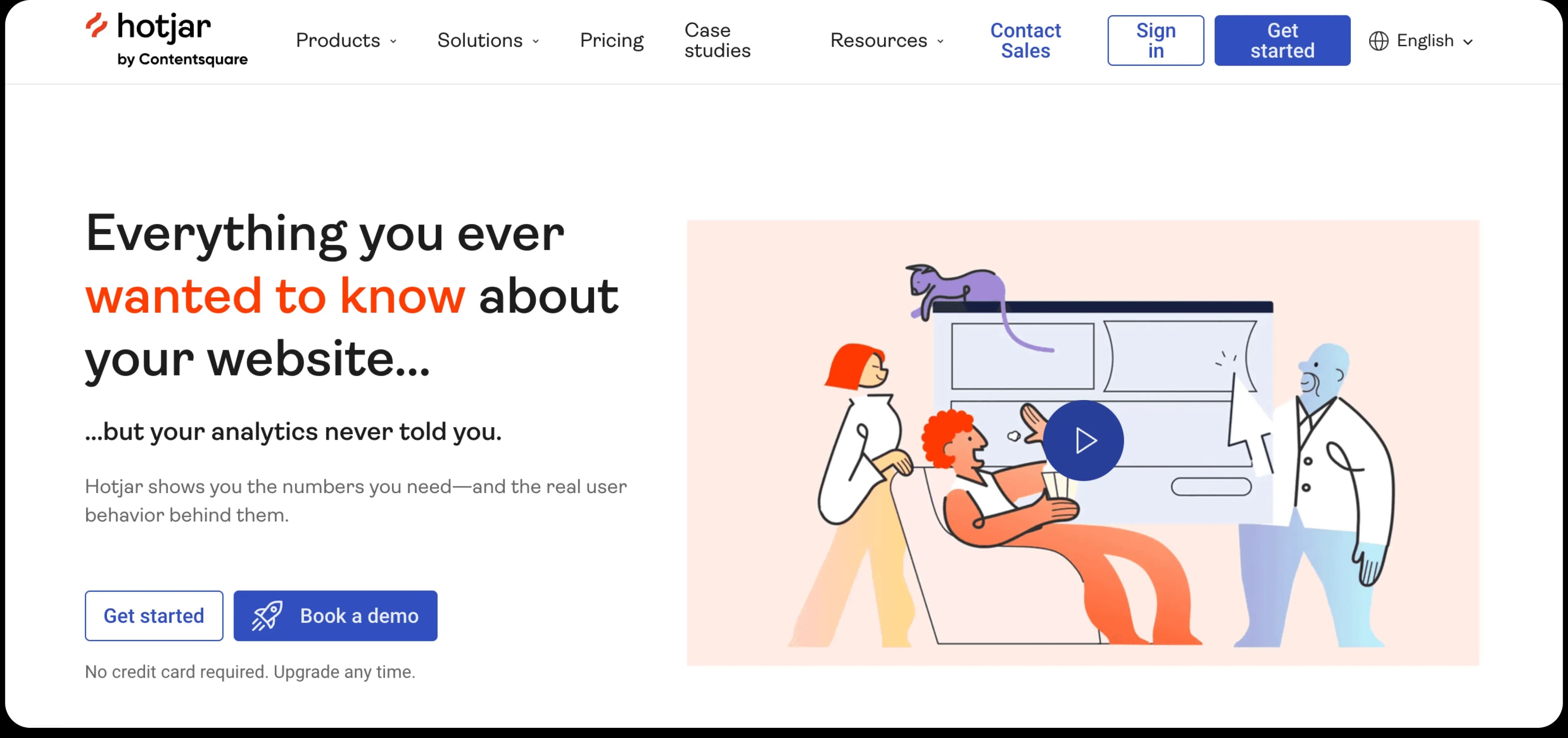 Hotjar homepage