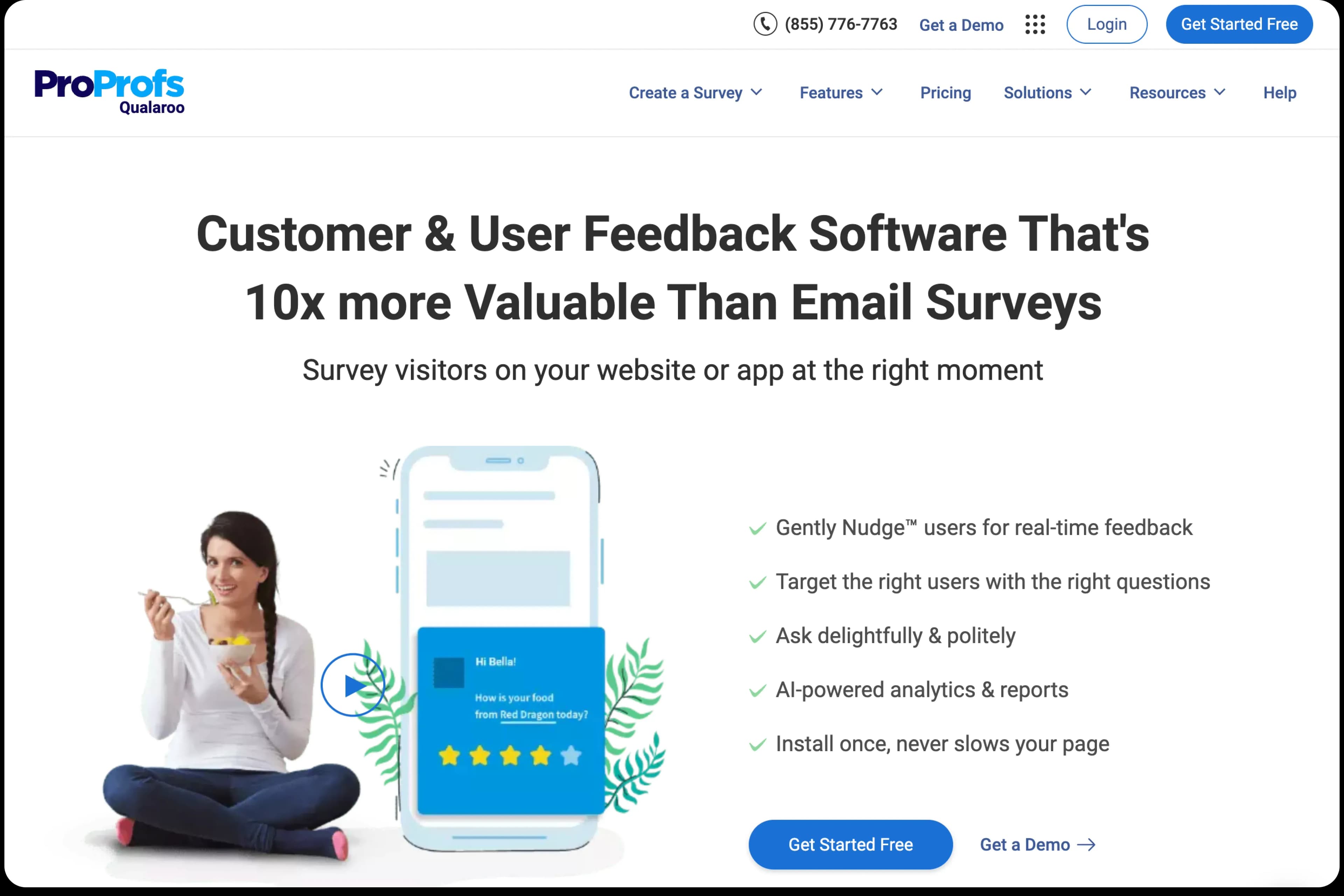 Qualaroo homepage