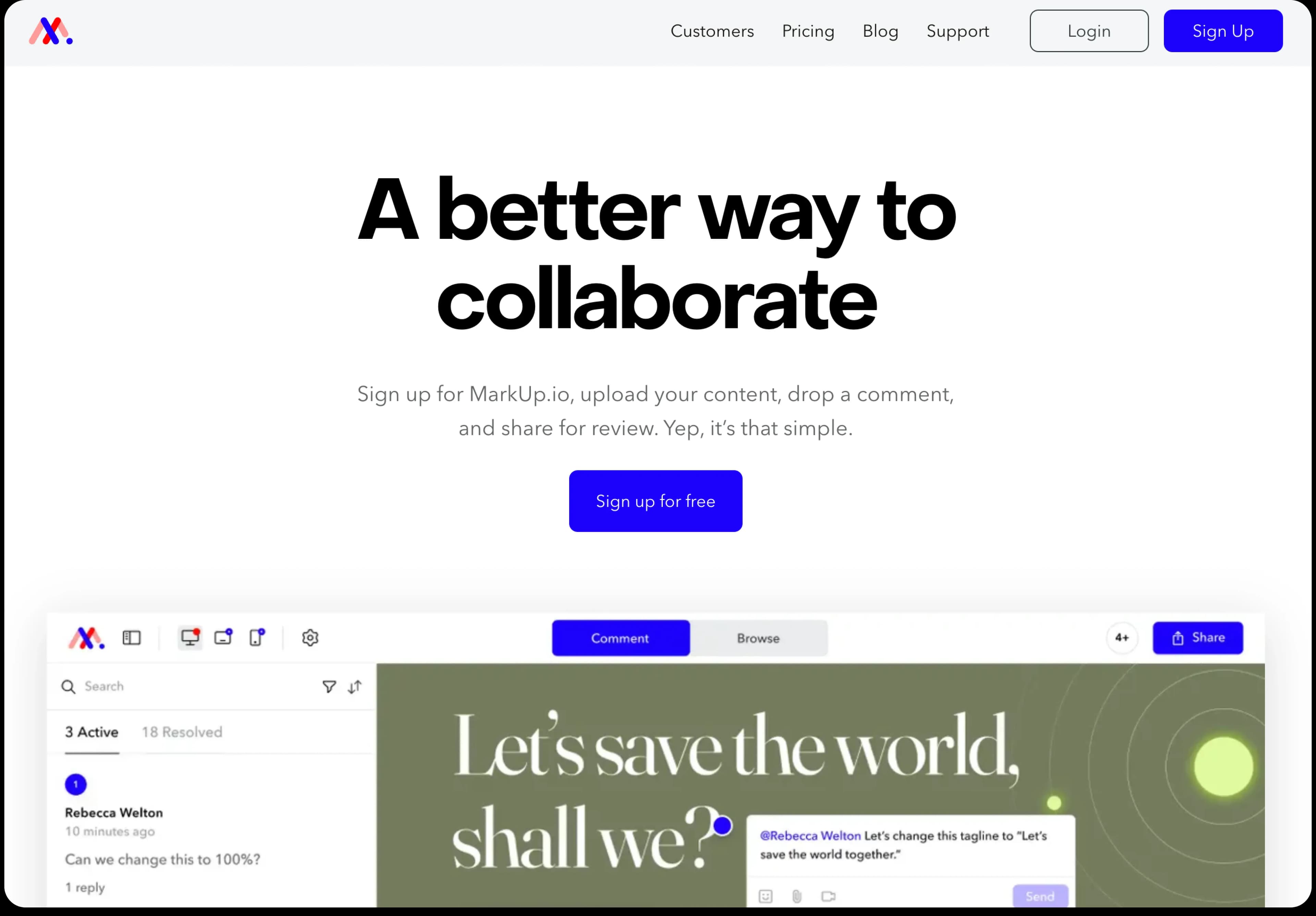 MarkUpio homepage